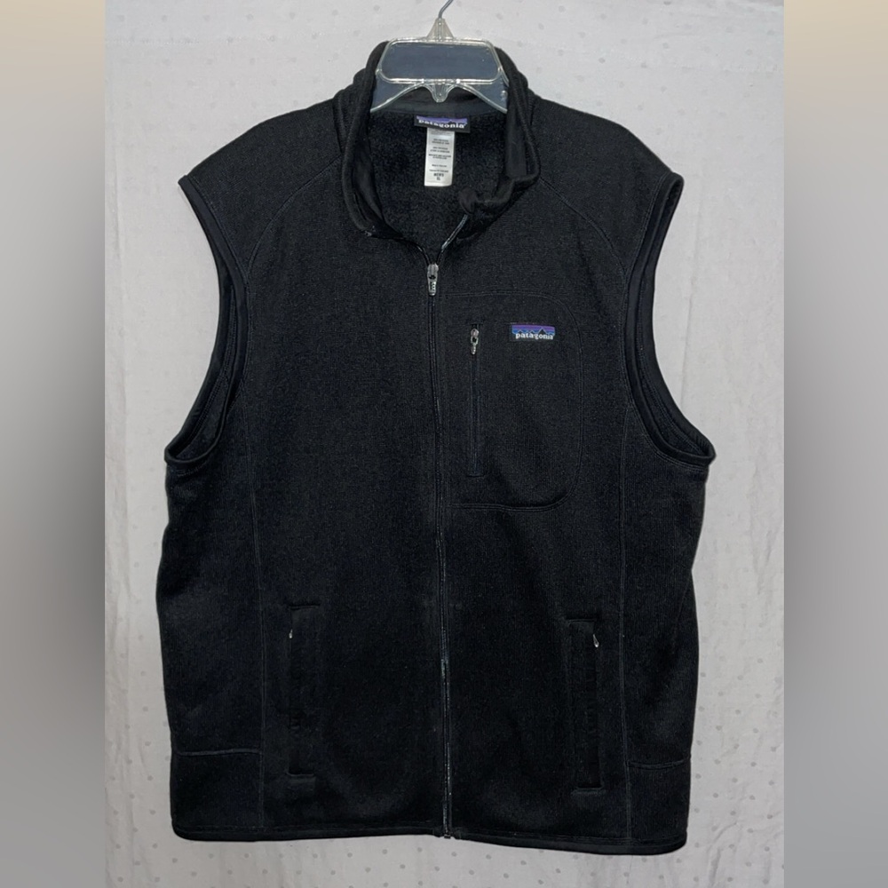 Men’s Patagonia Black Better Sweater Fleece Zip Up Vest Size XL
